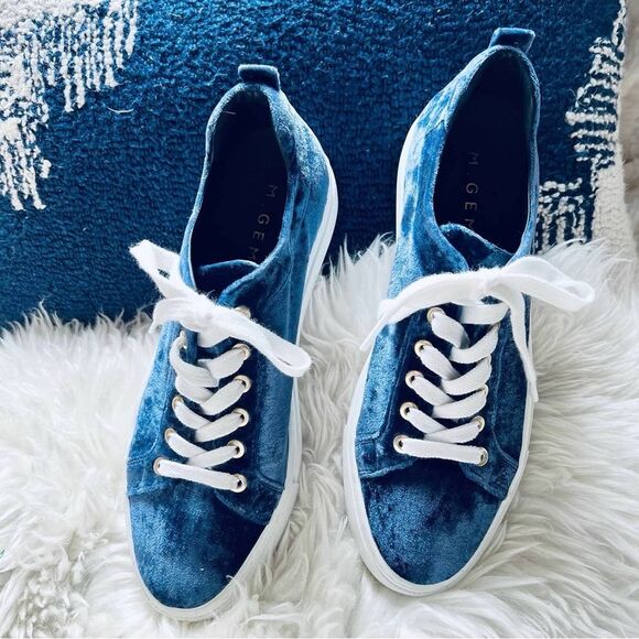 M. Gemi Palestra Minimo Velvet Edit Special Collection Blue Velvet Sneaker 37.5 - Picture 2 of 16